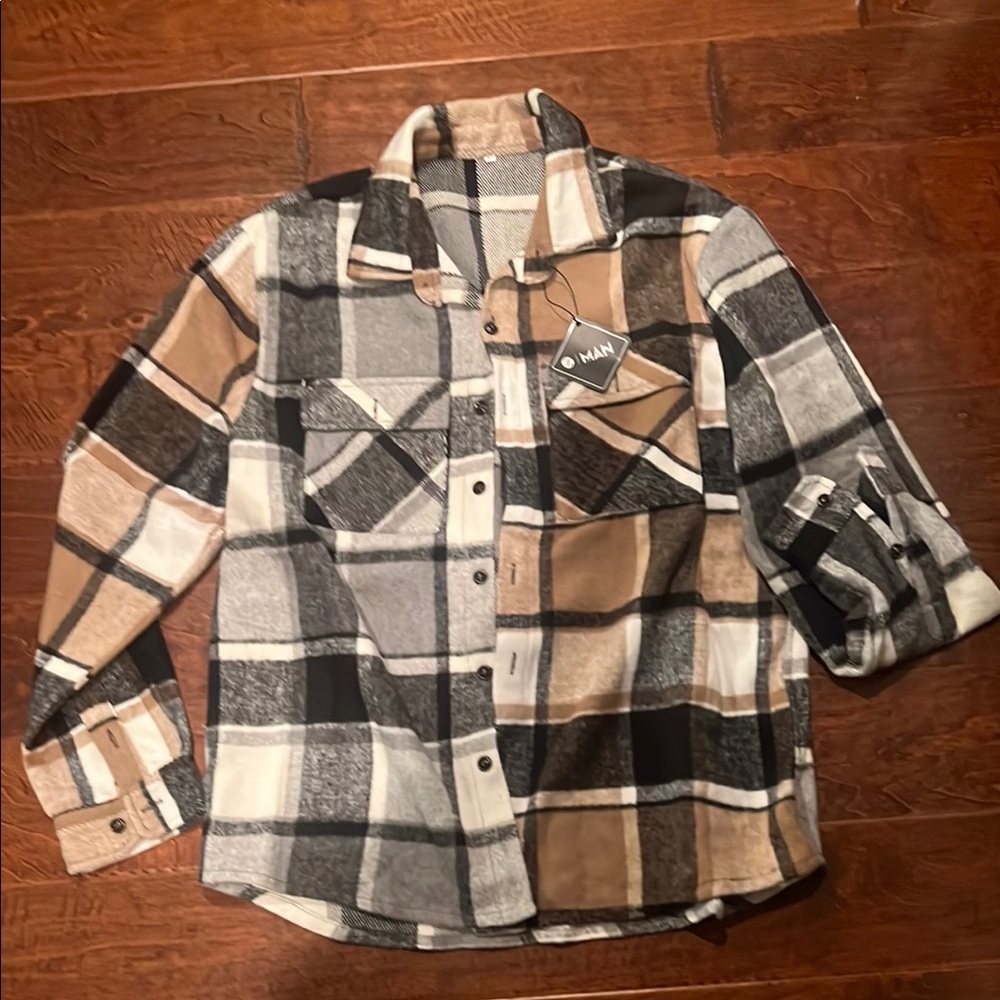 Plaid Button-Up Shirt